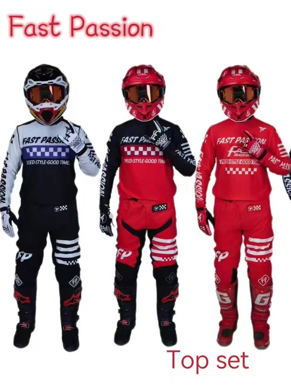 Motorcycle Gear Full Set - 2025 fastpassion fox Motocross Ekipman Seti