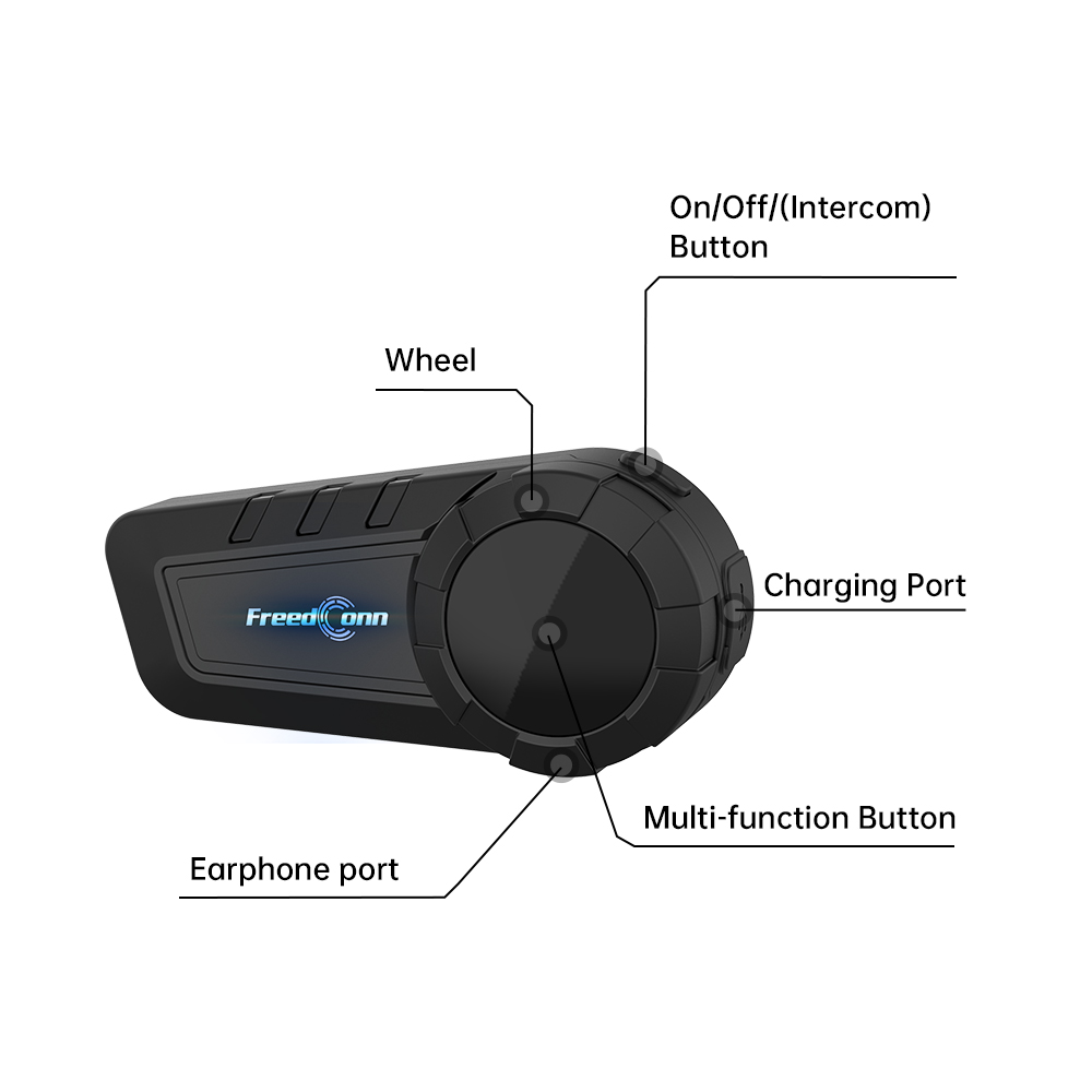 Intercom Headset Helmet - FreedConn KY PRO Motosiklet Kaskı Bluetooth