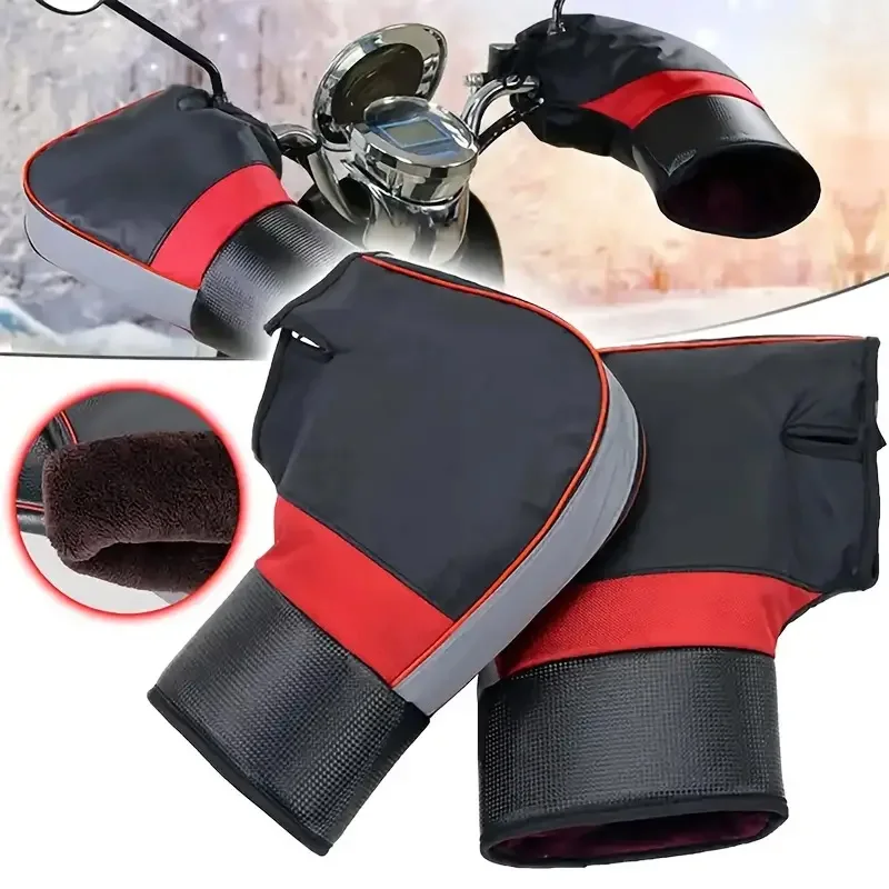 Motorcycle Gear For Winter - Motosiklet gidonu manşonları kalın sıcak yağmur