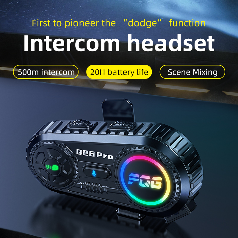 Intercom Headset Helmet - Çift Yönlü 500m Bluetooth İnterkom Radyo