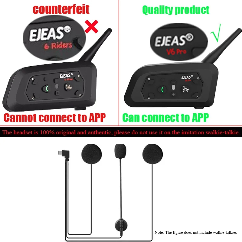 EJEAS V6 PRO + TYPE-C Jack mik - Intercom Headset Helmet incelemesi ve fiyatı